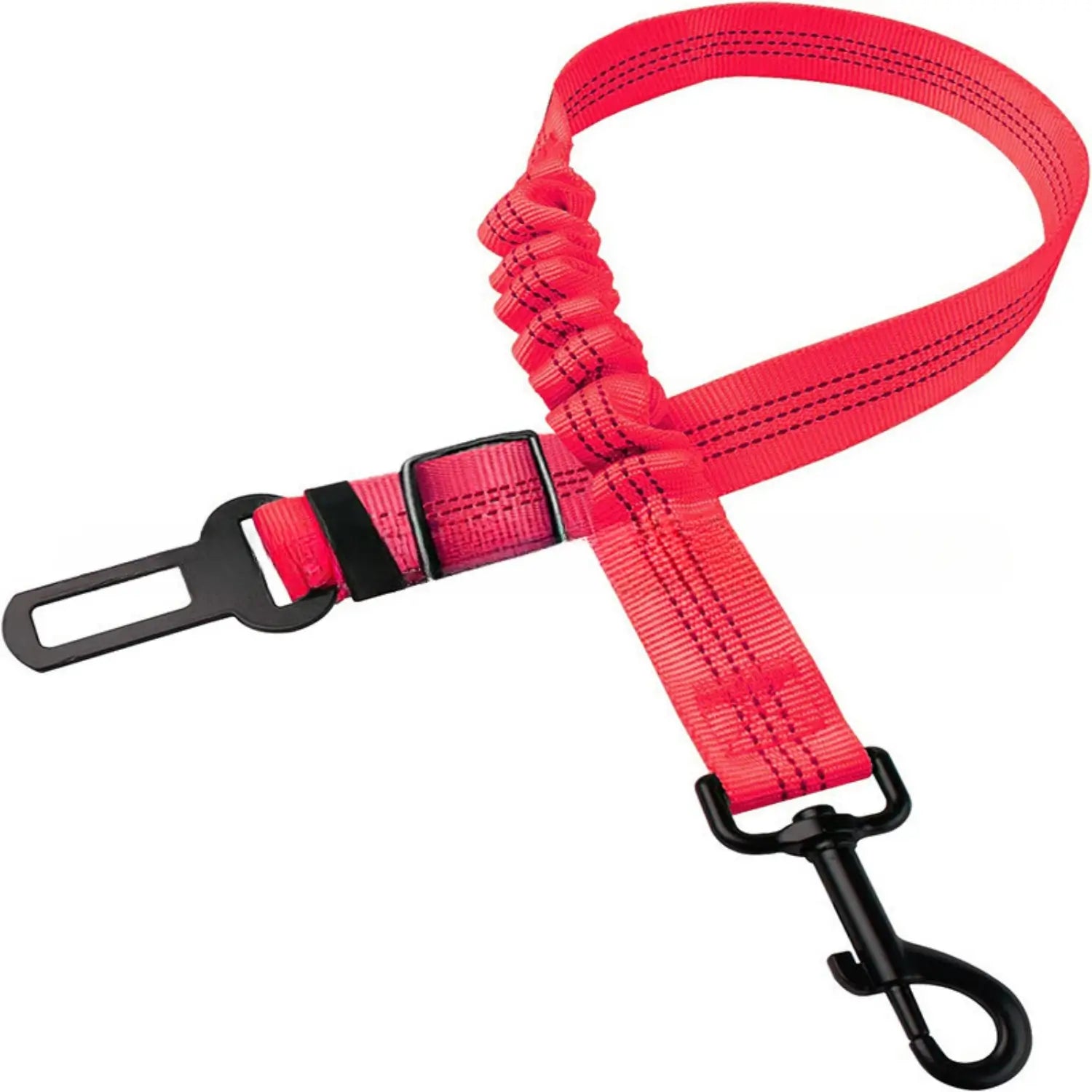 Autogordel Hondenriem/Kattenriem met Elastiek | Reflecterende Veiligheidsriem